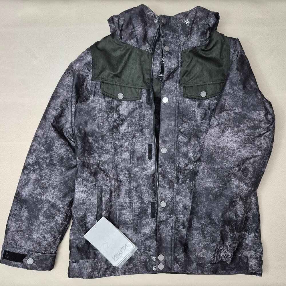 Nikita Ski Snowboard Womens XL Mayon Jacket Slim Fit Black Washed - NWT